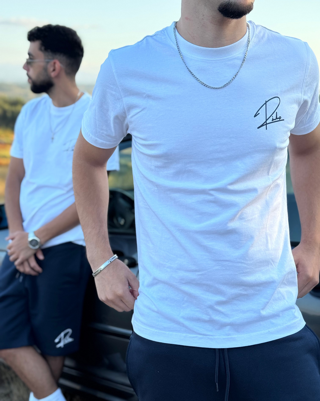 T-shirt Bleu et Blanc 